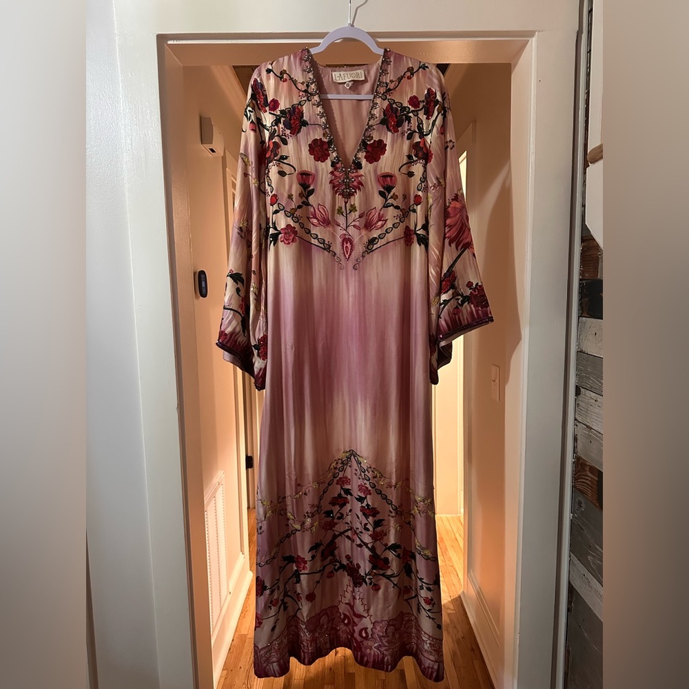 La Fuori Maxi Silk & Hand Embroided